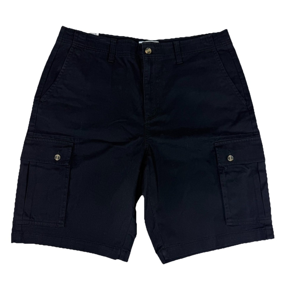 NWT Saddlebred Men's Comfort Flex Cargo Shorts Size 38 Black 11" Inseam‎ NEW